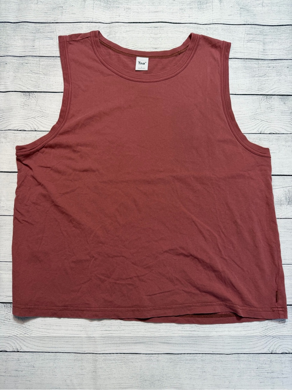 Aritzia Tna Tank top Cotton blend Large Casual Minimalist Loungewear